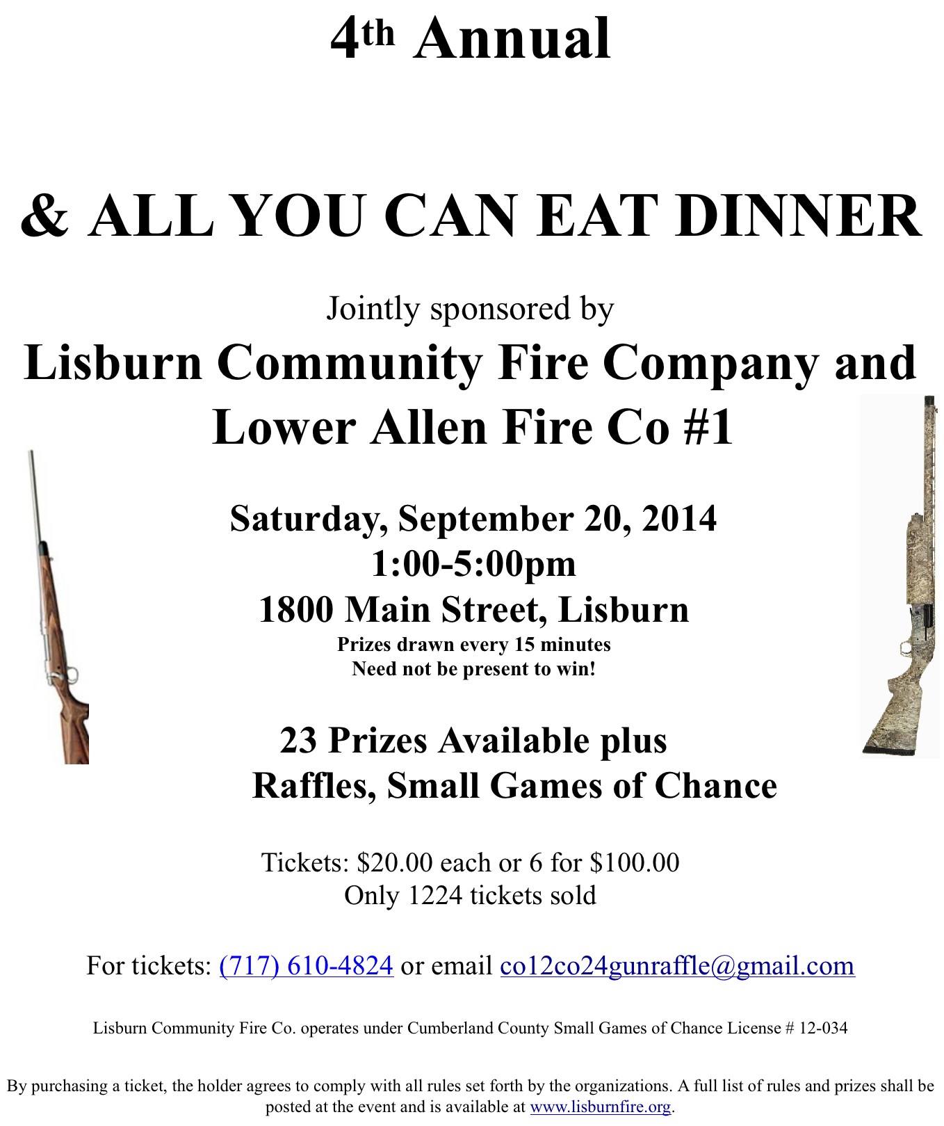 Gun Raffle Tickets Available Lisburn Community Fire Company gun-raffle-tickets-available-lisburn-community-fire-company