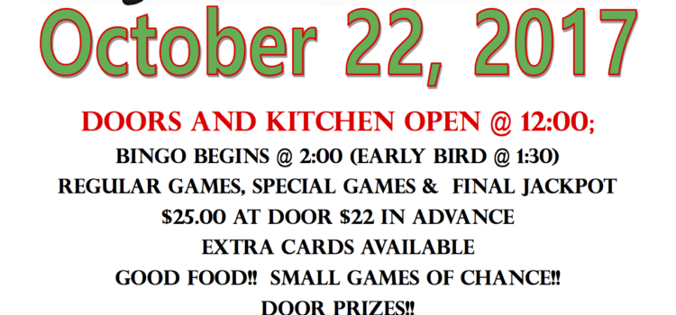 Mark Your Calendar For Bingo