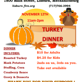 Lisburn’s Annual Fall Turkey Dinner Approaches
