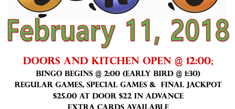 Bingo Fun On Tap In February