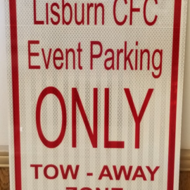 Parking Areas Closed to all but LCFC Events, Volunteers
