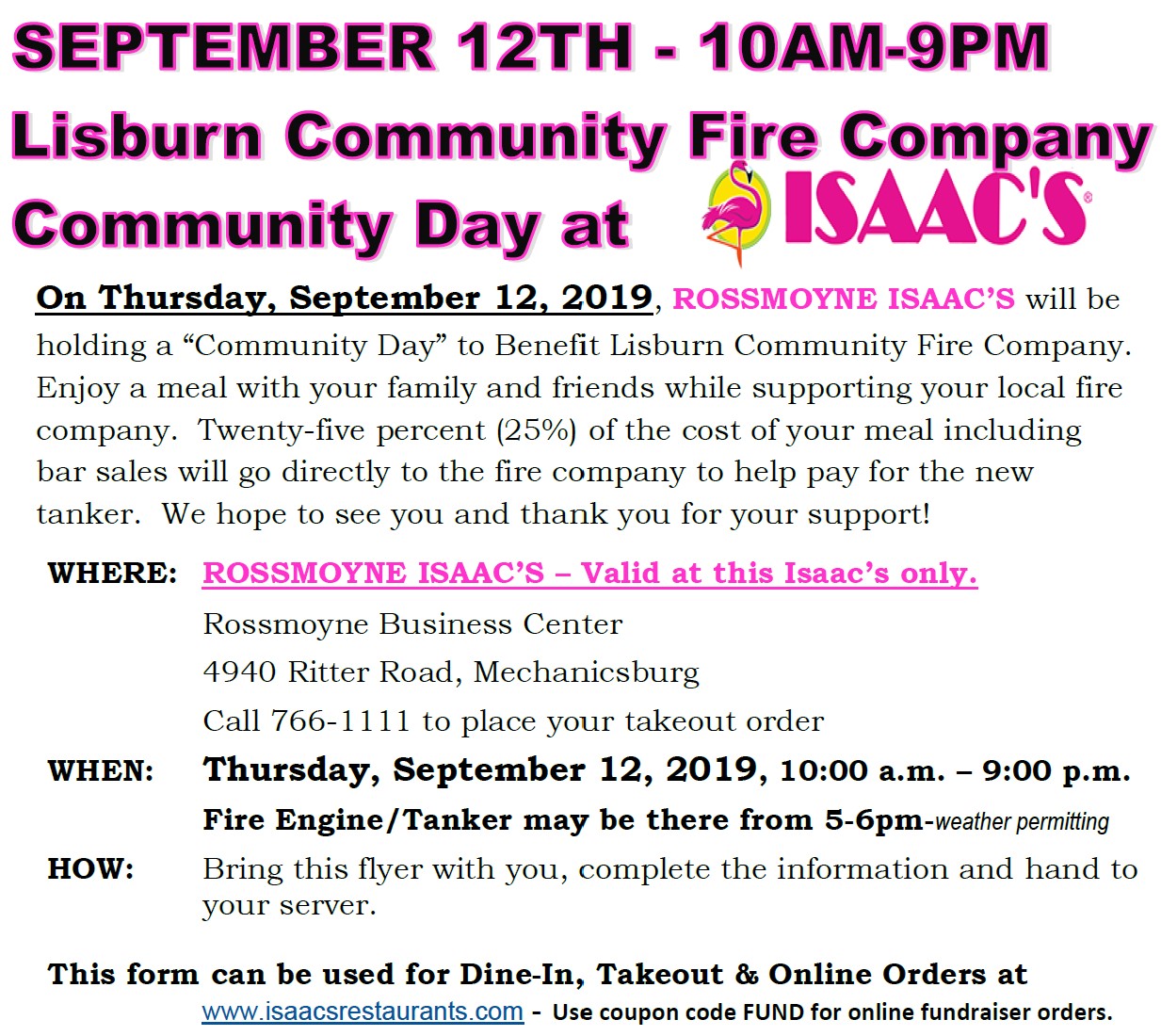 Have a Sandwich, Support Firefighters on Sept. 12 Have a Sandwich, Support Firefighters on Sept. 12