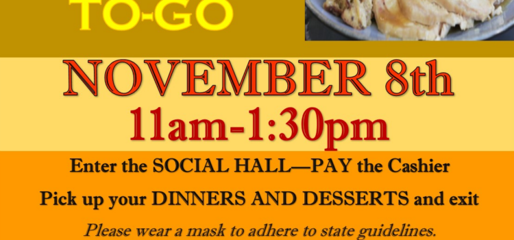 Turkey dinner to go on tap for Nov. 8