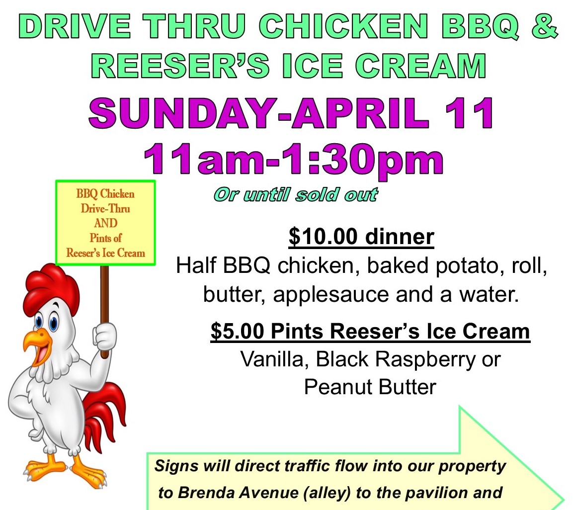 Scoop up Reeser’s ice cream with your April chicken dinner ice cream chicken April dinner