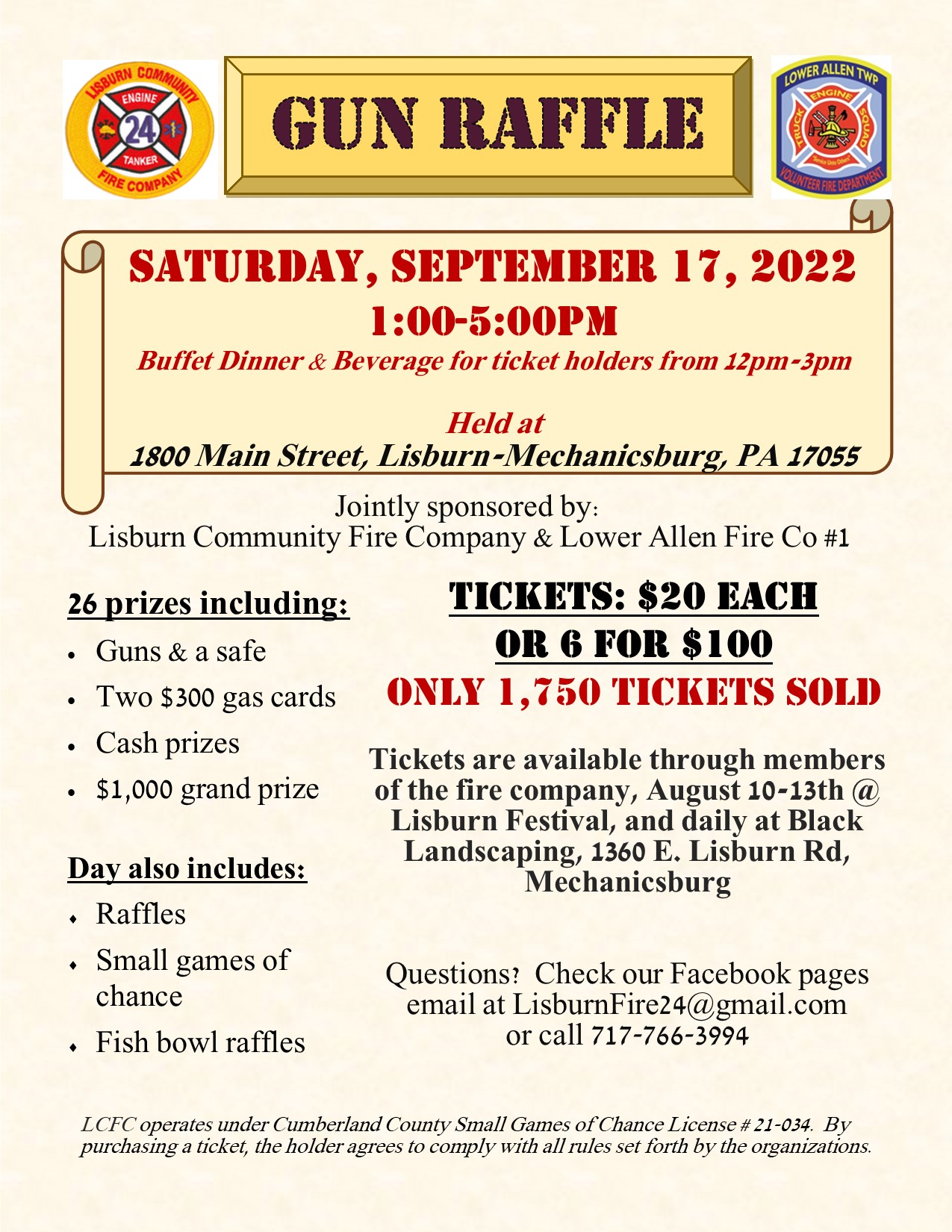 annual-gun-raffle-tickets-available-now-lisburn-community-fire-company